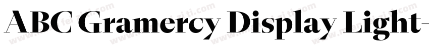 ABC Gramercy Display Light字体转换